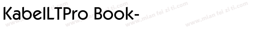 KabelLTPro Book字体转换